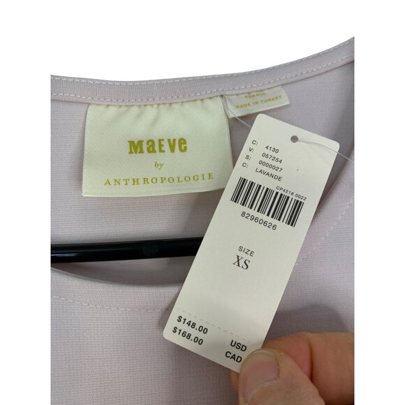 NWT Anthropologie Maeve XS Tulle Hem Dress Lavender  Maxi Tank $148 RT10536 - Picture 5 of 11